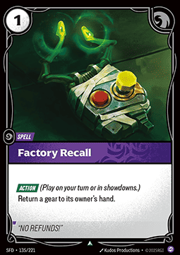 Factory Recall - Spiritforged (Uncommon) [SFD-135] - JotaCards - Tu Tienda de TCG