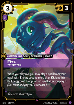 Fizz, Trickster - Spiritforged (Rare) [SFD-140] - JotaCards - Tu Tienda de TCG