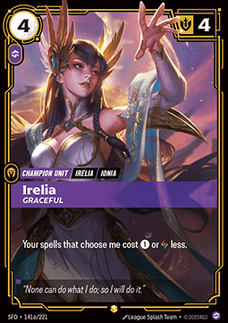 Irelia, Graceful (V.2 - Showcase) - Spiritforged (Showcase) [SFD-141a] - JotaCards - Tu Tienda de TCG