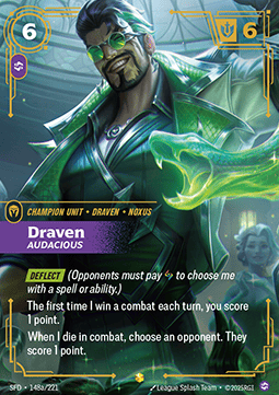Draven, Audacious (V.2 - Showcase) - Spiritforged (Showcase) [SFD-148a] - JotaCards - Tu Tienda de TCG