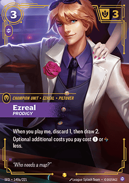 Ezreal, Prodigy (V.2 - Showcase) - Spiritforged (Showcase) [SFD-149a] - JotaCards - Tu Tienda de TCG