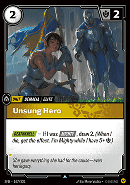 Unsung Hero - Spiritforged (Uncommon) [SFD-167] - JotaCards - Tu Tienda de TCG