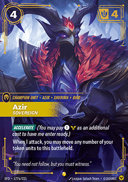 Azir, Sovereign (V.2 - Showcase) - Spiritforged (Showcase) [SFD-177a]