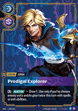 Ezreal, Prodigal Explorer (V.1 - Rare) - Spiritforged (Rare) [SFD-199] - JotaCards - Tu Tienda de TCG