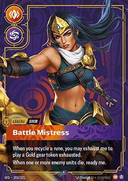 Sivir, Battle Mistress (V.1 - Rare) - Spiritforged (Rare) [SFD-203] - JotaCards - Tu Tienda de TCG