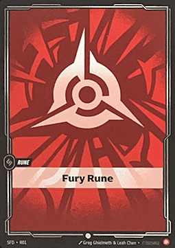 Fury Rune (V.1 - Common) - Spiritforged (Common) [SFD-R01] - JotaCards - Tu Tienda de TCG