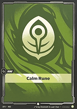 Calm Rune (V.1 - Common) - Spiritforged (Common) [SFD-R02] - JotaCards - Tu Tienda de TCG