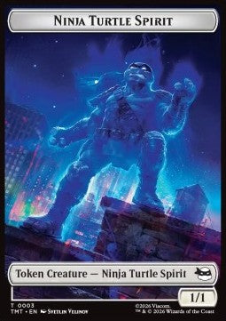 Ninja Turtle Spirit Token (W 1/1) // Food Token - Teenage Mutant Ninja Turtles: Tokens (Token) [TTMT-T 3/8]