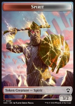 Spirit Token (RW 3/2) // Copy Token - Secrets of Strixhaven: Tokens (Token) [TSOS-CT 25/1]