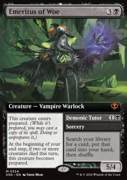 Emeritus of Woe // Demonic Tutor - Secrets of Strixhaven: Extras (Mythic) [XSOS-324]