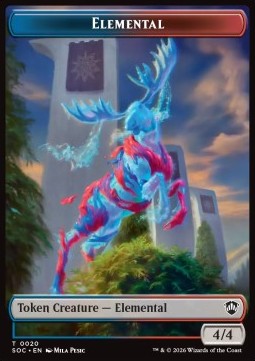 Elemental Token (UR 4/4) // Food Token - Secrets of Strixhaven: Tokens (Token) [TSOS-CT 20/27]