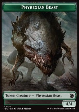 Phyrexian Beast Token (G 4/4) // Spider Token (G 1/2)