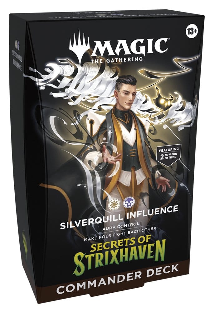 [ RESERVA ] SECRETOS DE STRIXHAVEN | Commander Deck: "SILVERQUILL INFLUENCE" | MAGIC THE GATHERING | INGLÉS